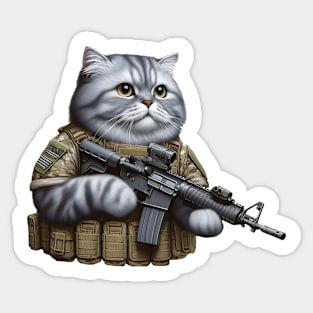 Tactical Cat Sticker